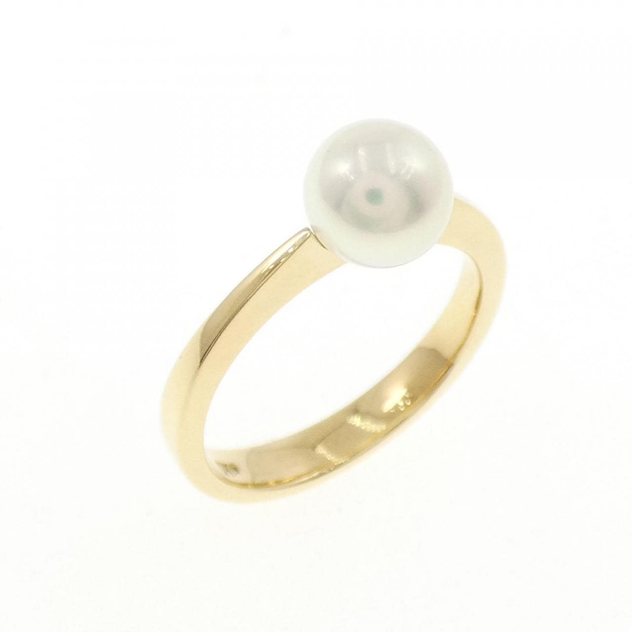 K18YG アコヤパール リング 6.4mm