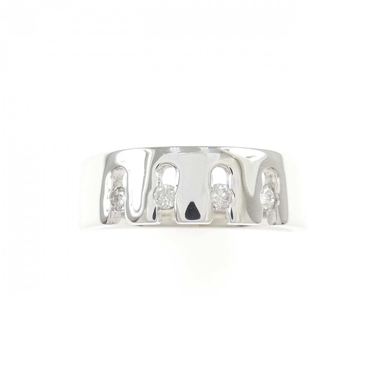 K18WG ダイヤモンド リング 0.10CT