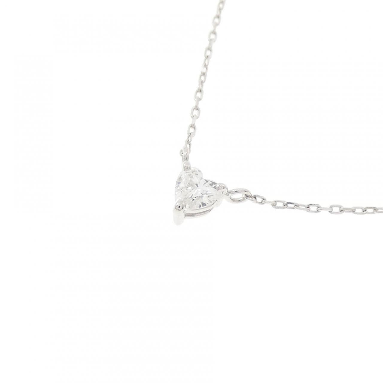 K18WG ハート ダイヤモンド ネックレス 0.100CT