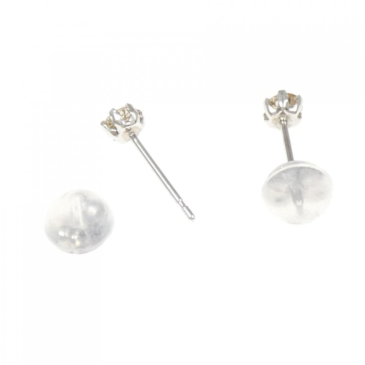 PT900 ソリティア ダイヤモンド ピアス 0.30CT