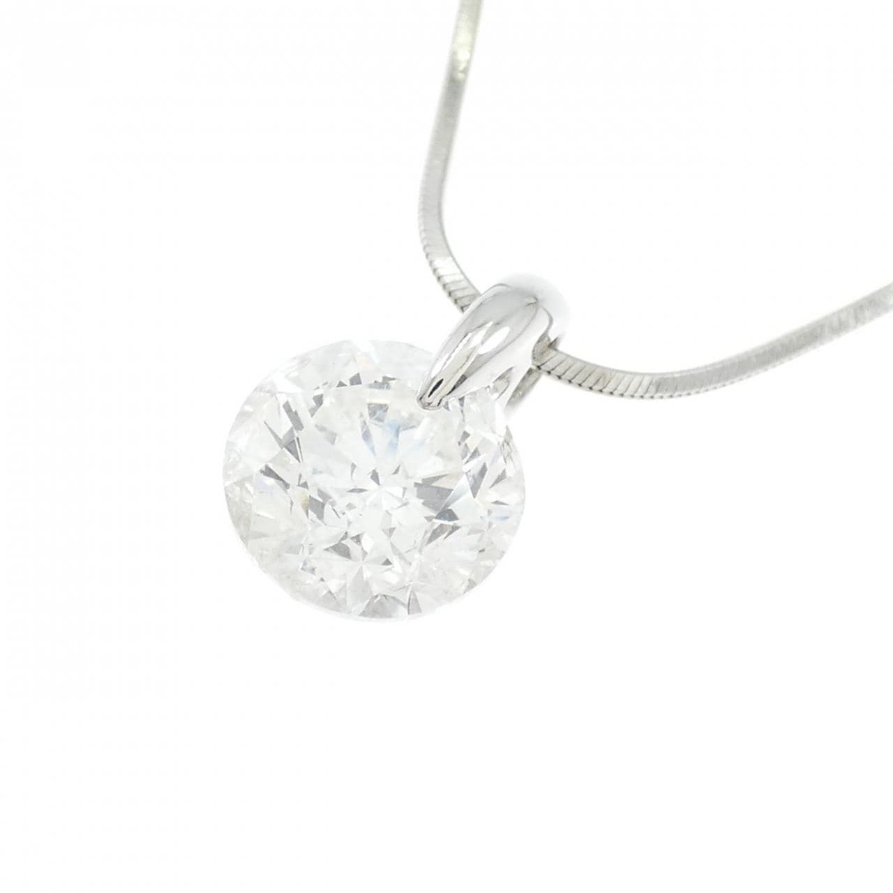 PT900/PT850 ソリティア ダイヤモンド ネックレス 2.359CT