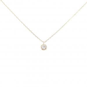 K10YG ソリティア ダイヤモンド ネックレス