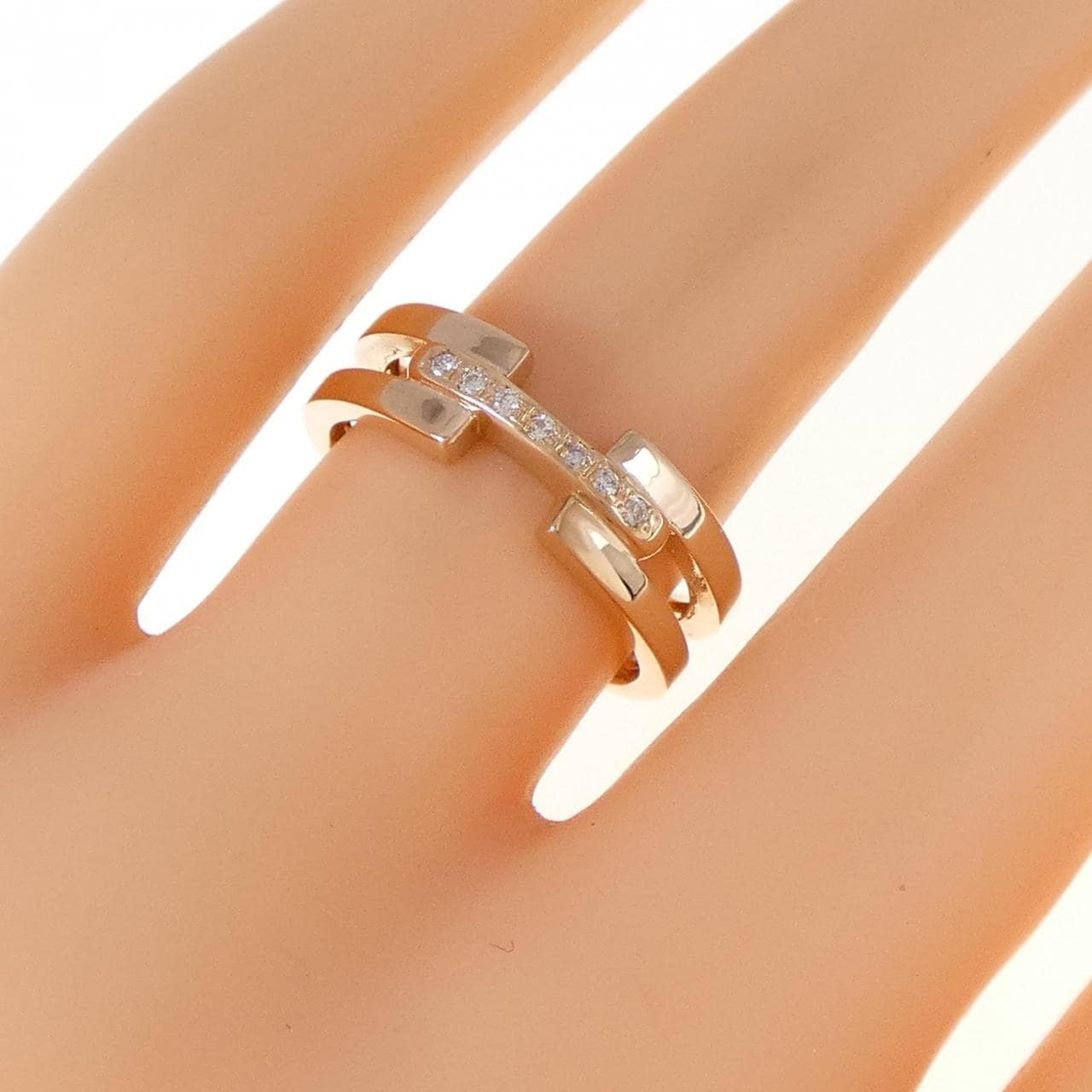 K18PG ダイヤモンド リング 0.05CT