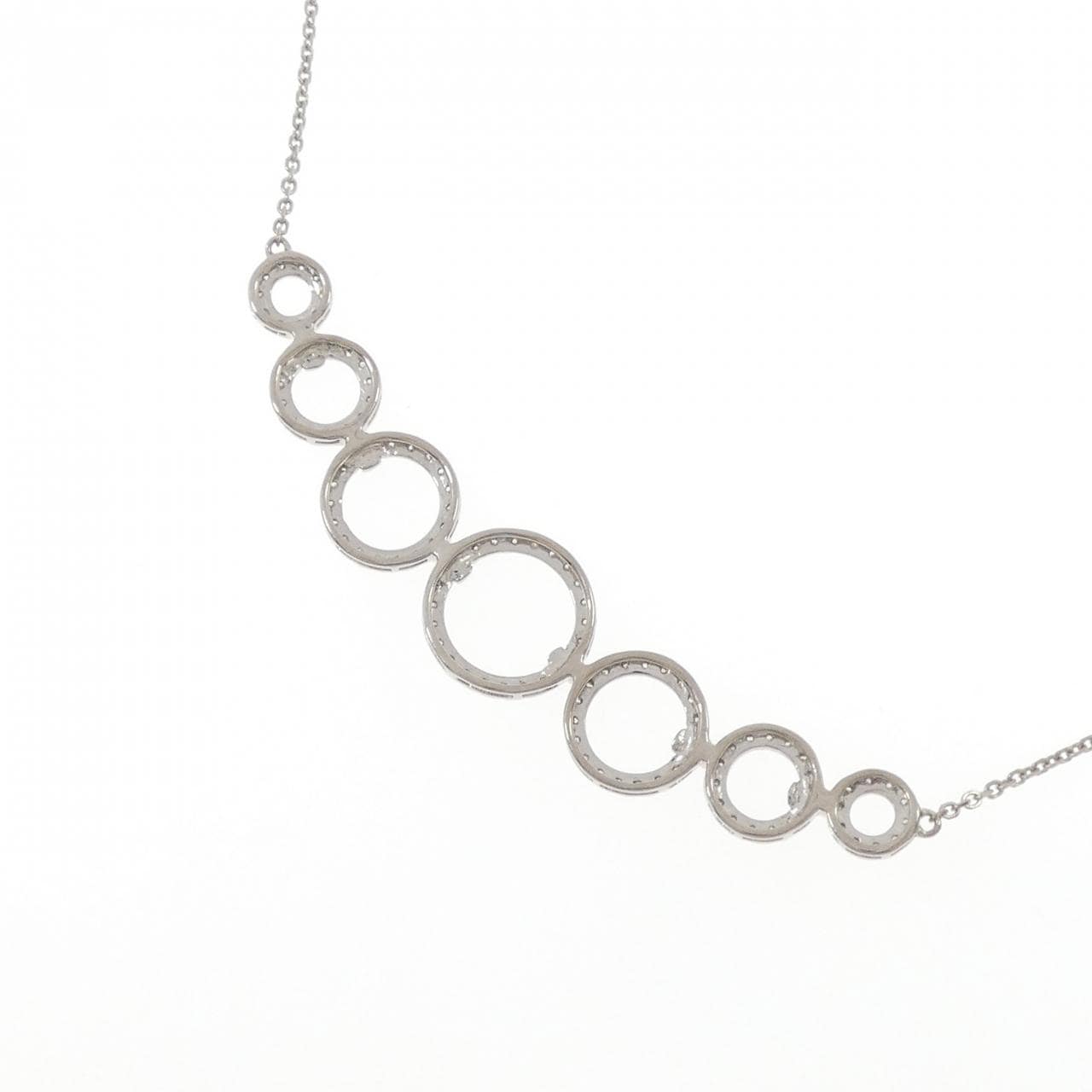 K18WG ダイヤモンド ネックレス 0.85CT
