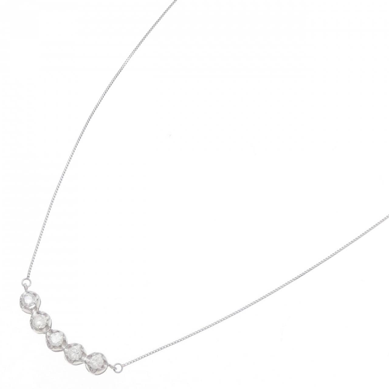 K18WG ダイヤモンド ネックレス 0.25CT
