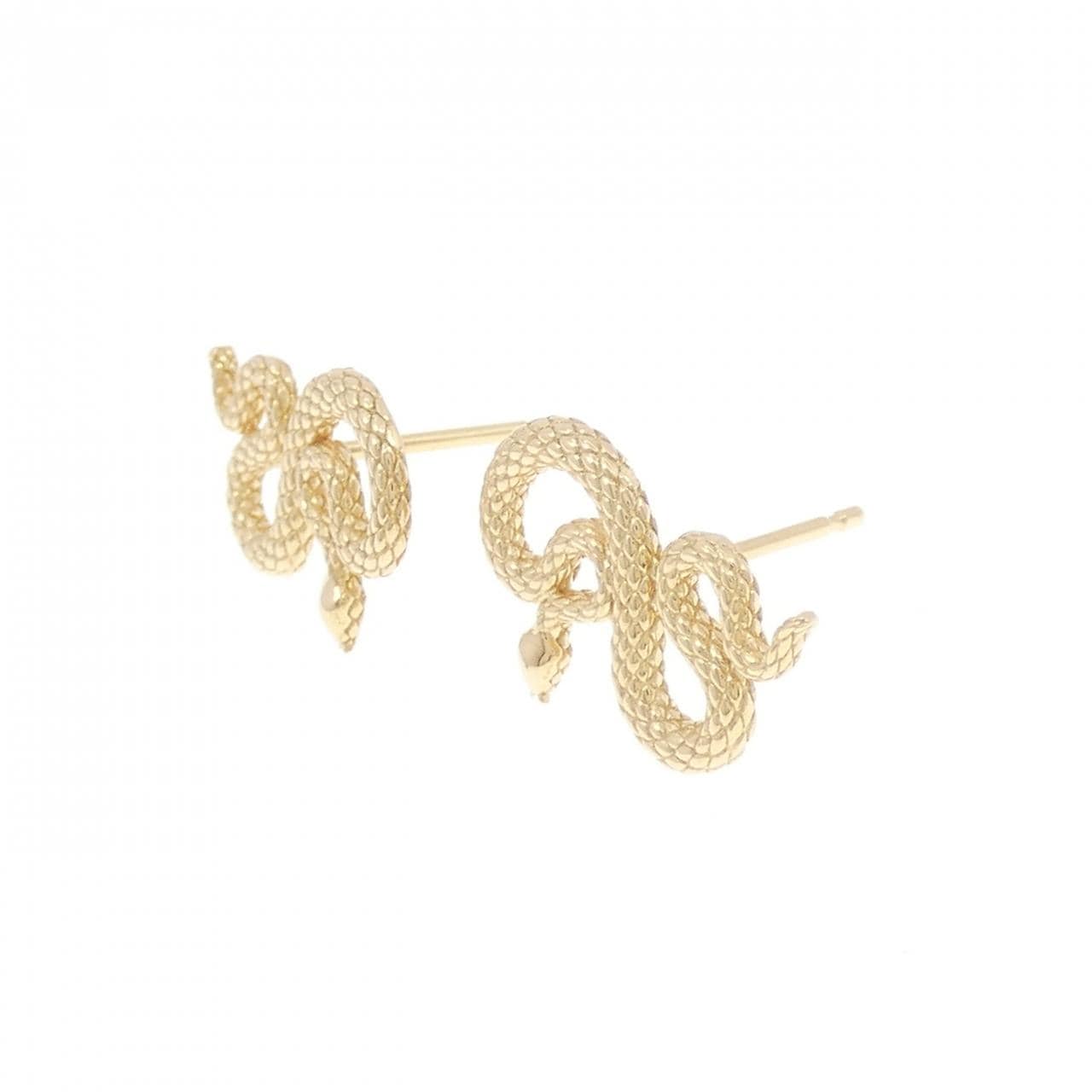 [BRAND NEW] K18YG Snake Earrings