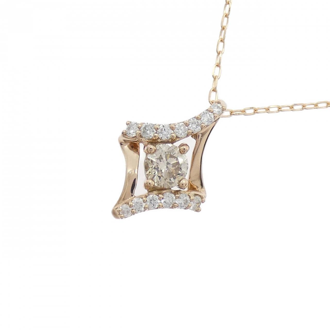 K18PG ダイヤモンド ネックレス 0.369CT