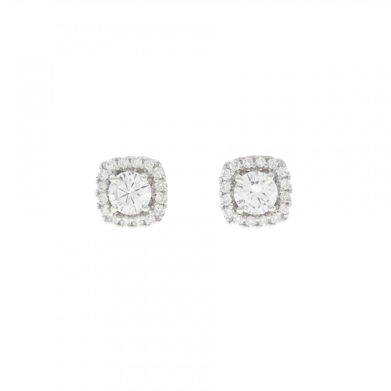 【リメイク】PT900/ST ダイヤモンド ピアス 0.307CT 0.323CT F VS2 VG-G
