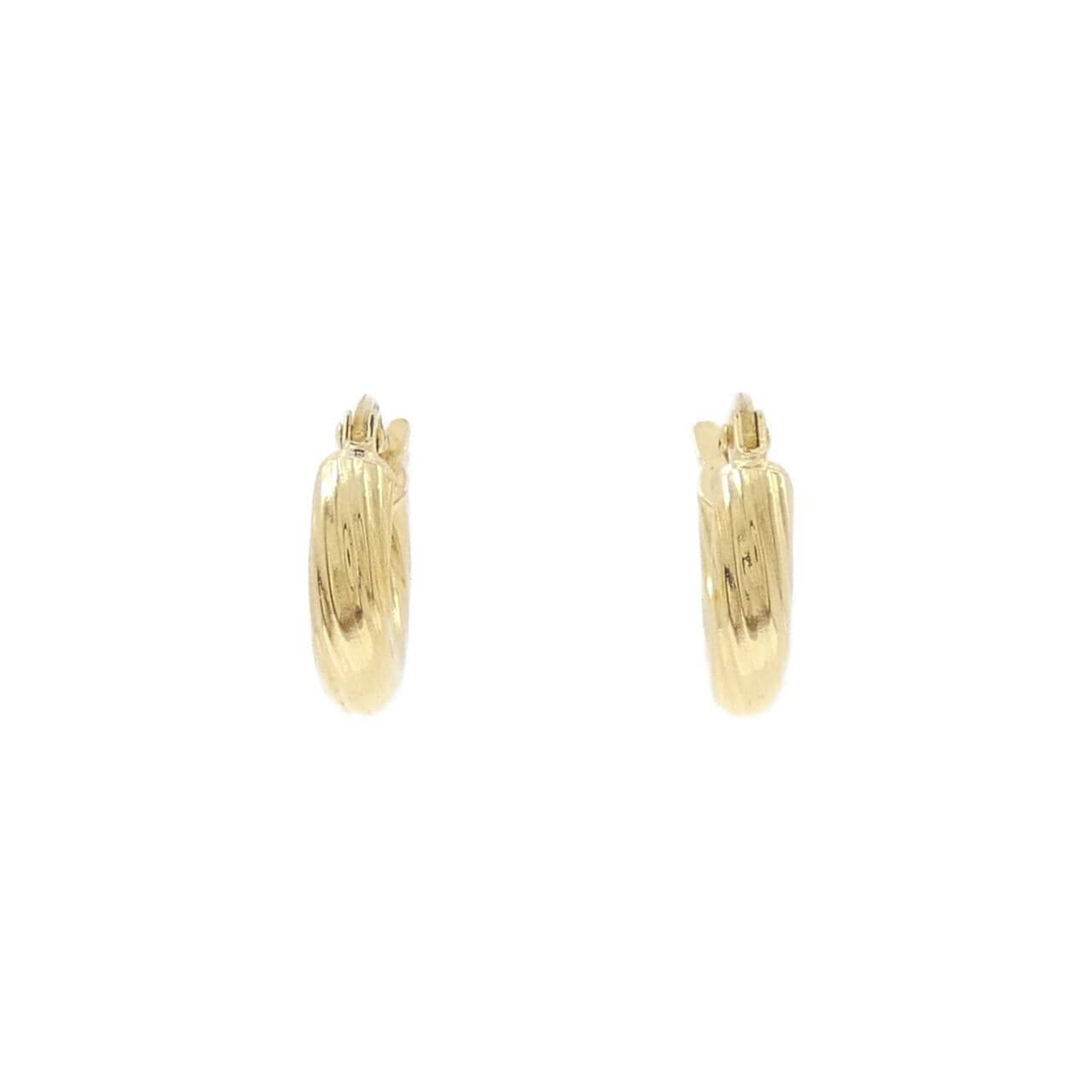 750YG hoop earrings