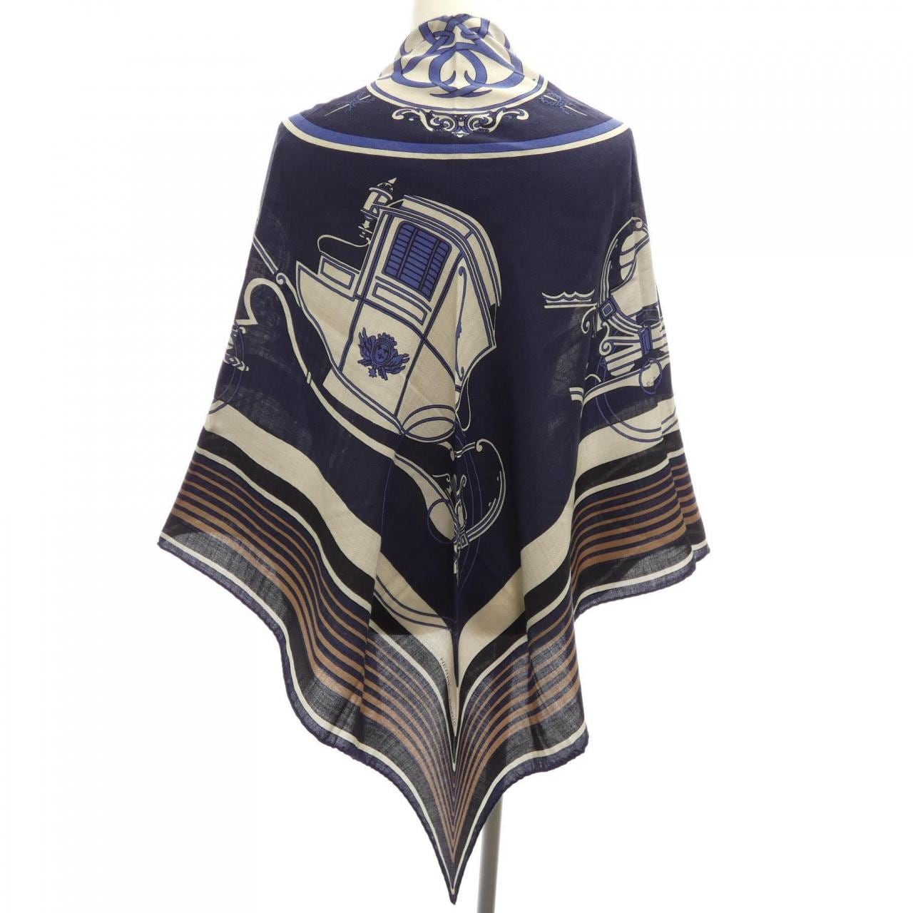 エルメス HERMES EX-LIBRIS H363791S トライアングルジェアン ショール