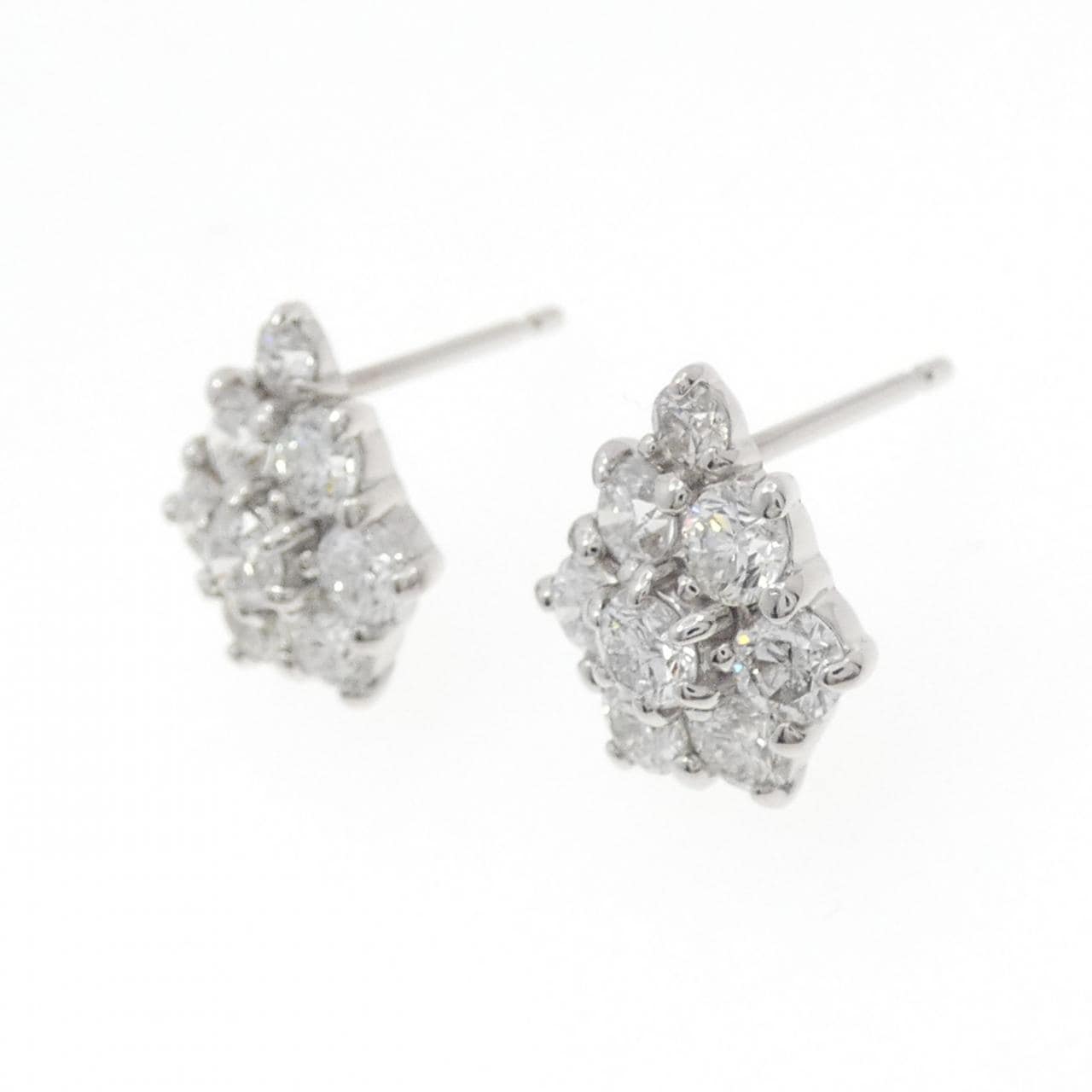 K14WG ダイヤモンド ピアス 2.00CT