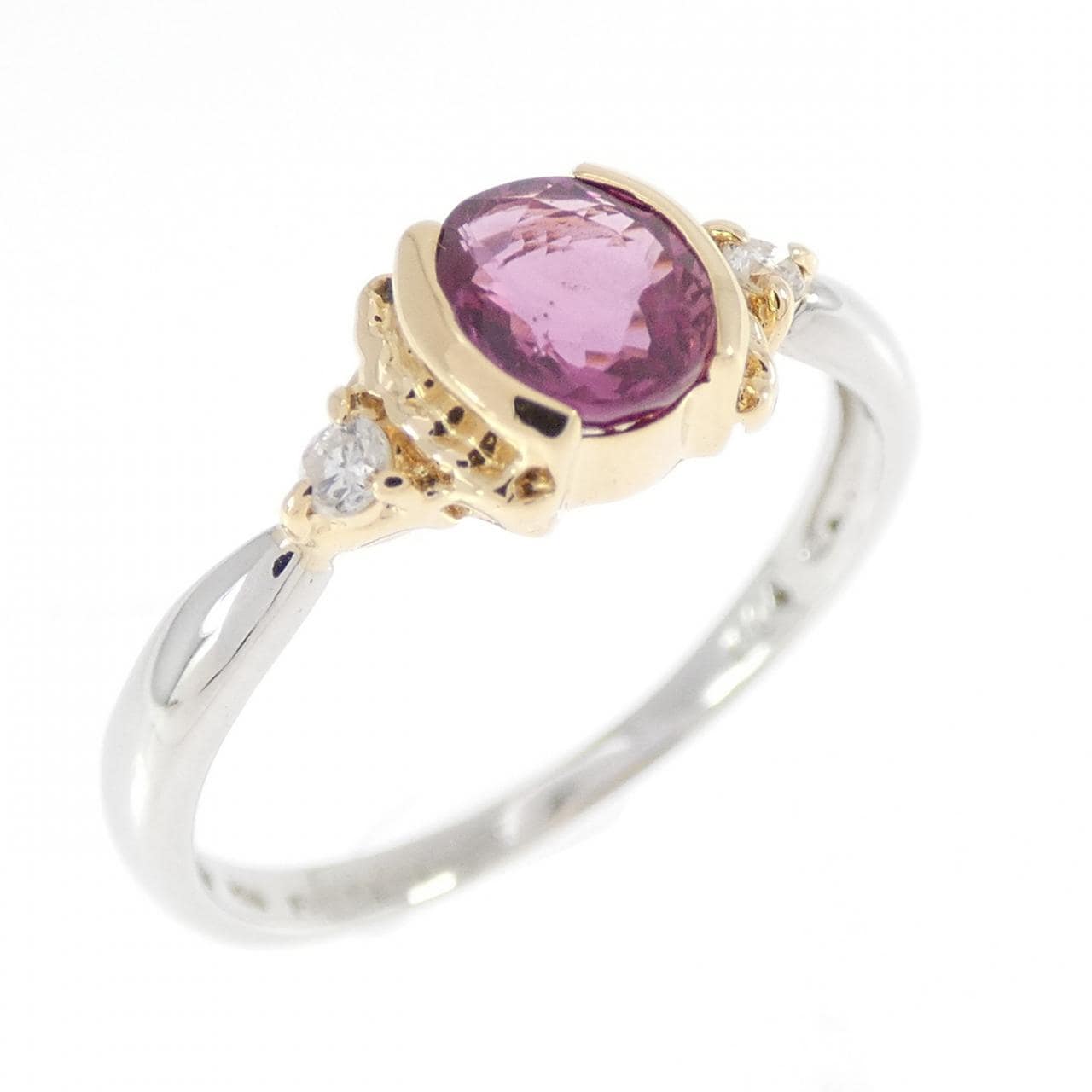 PT900/K18YG ルビー リング 0.35CT