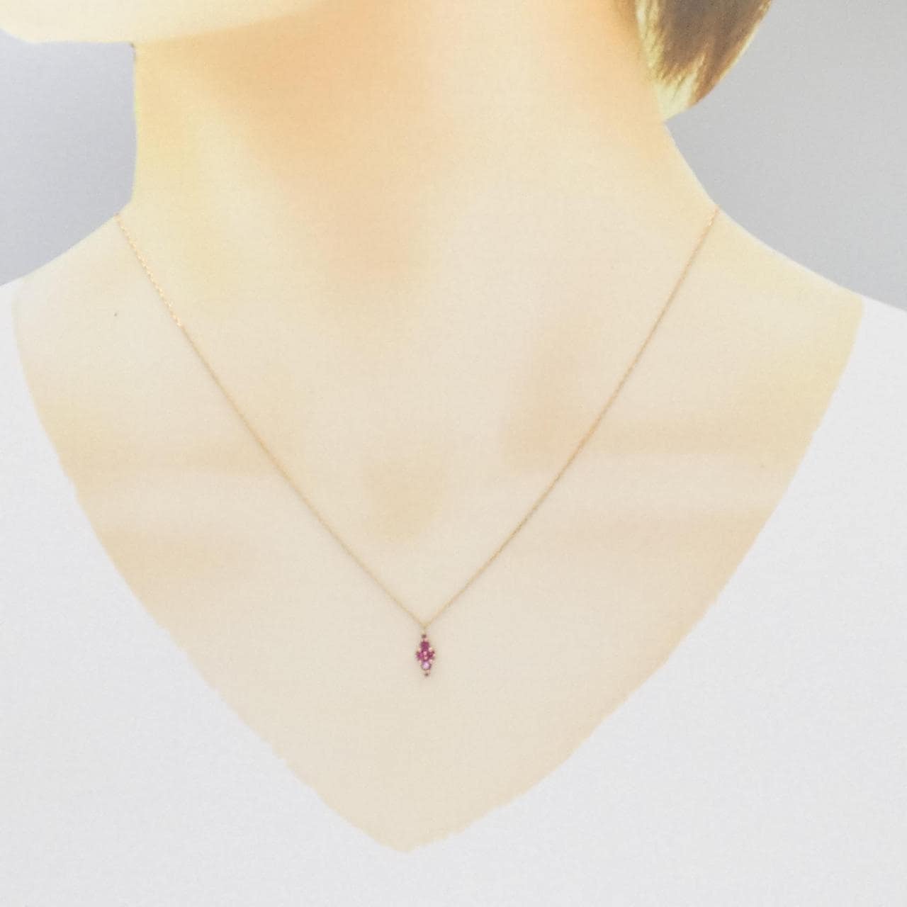 ポンテヴェキオ ルビー ネックレス 0.13CT