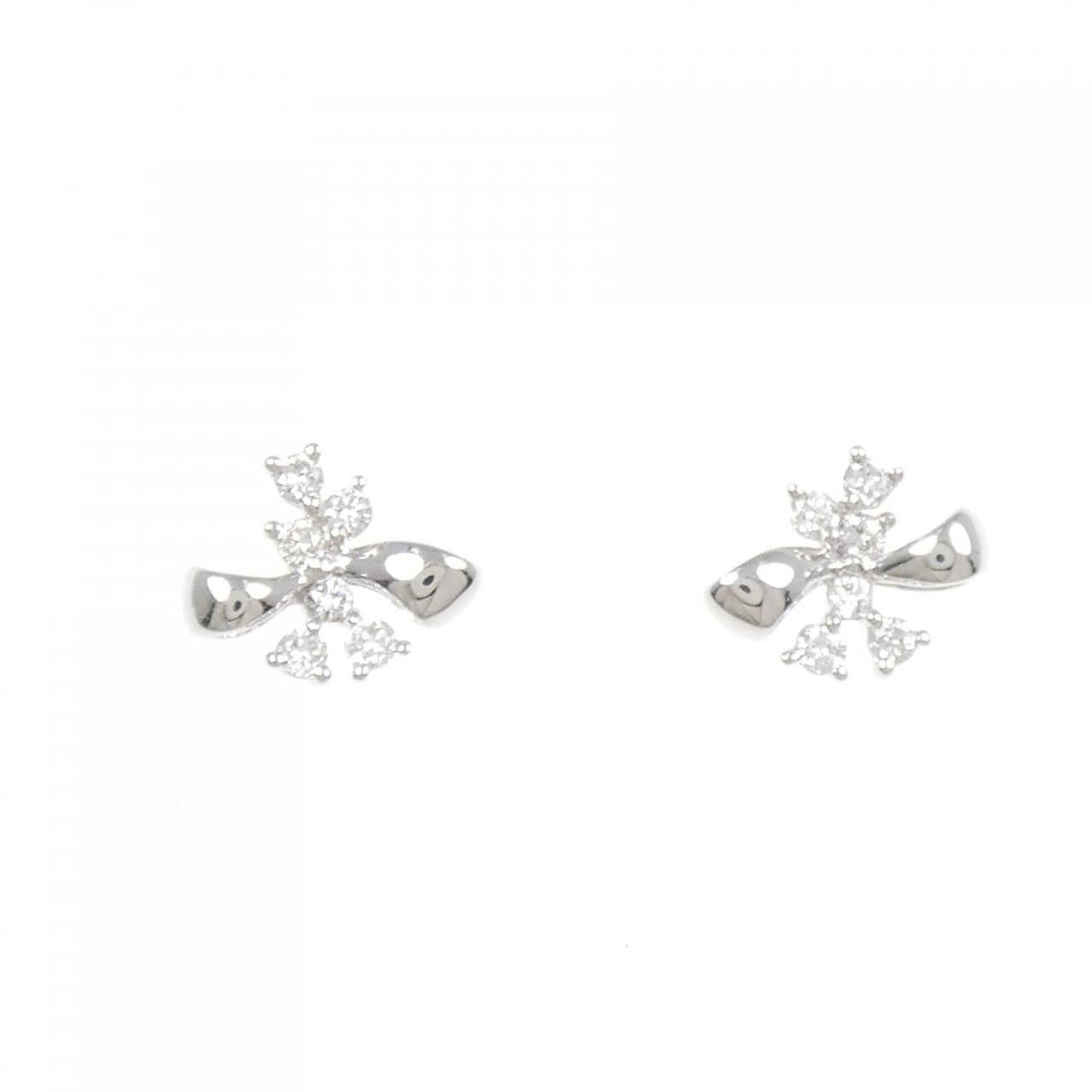 K18WG ダイヤモンド ピアス 0.26CT