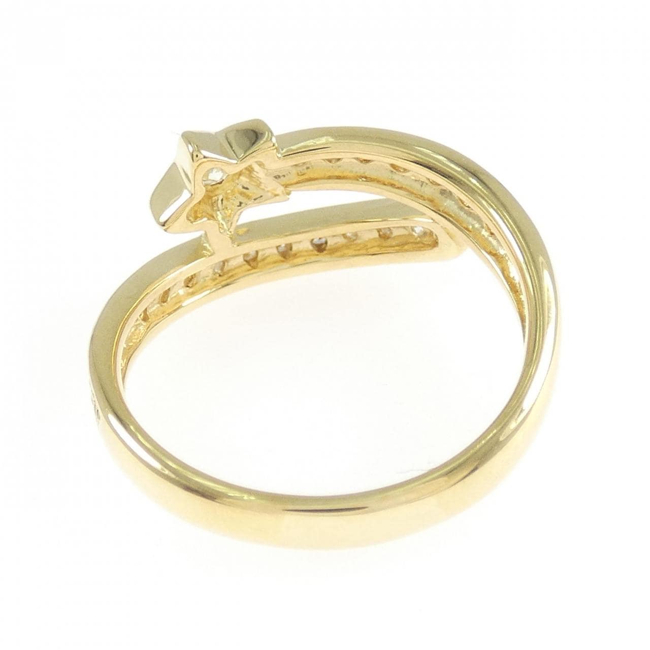 K18YG スター ダイヤモンド リング 0.09CT