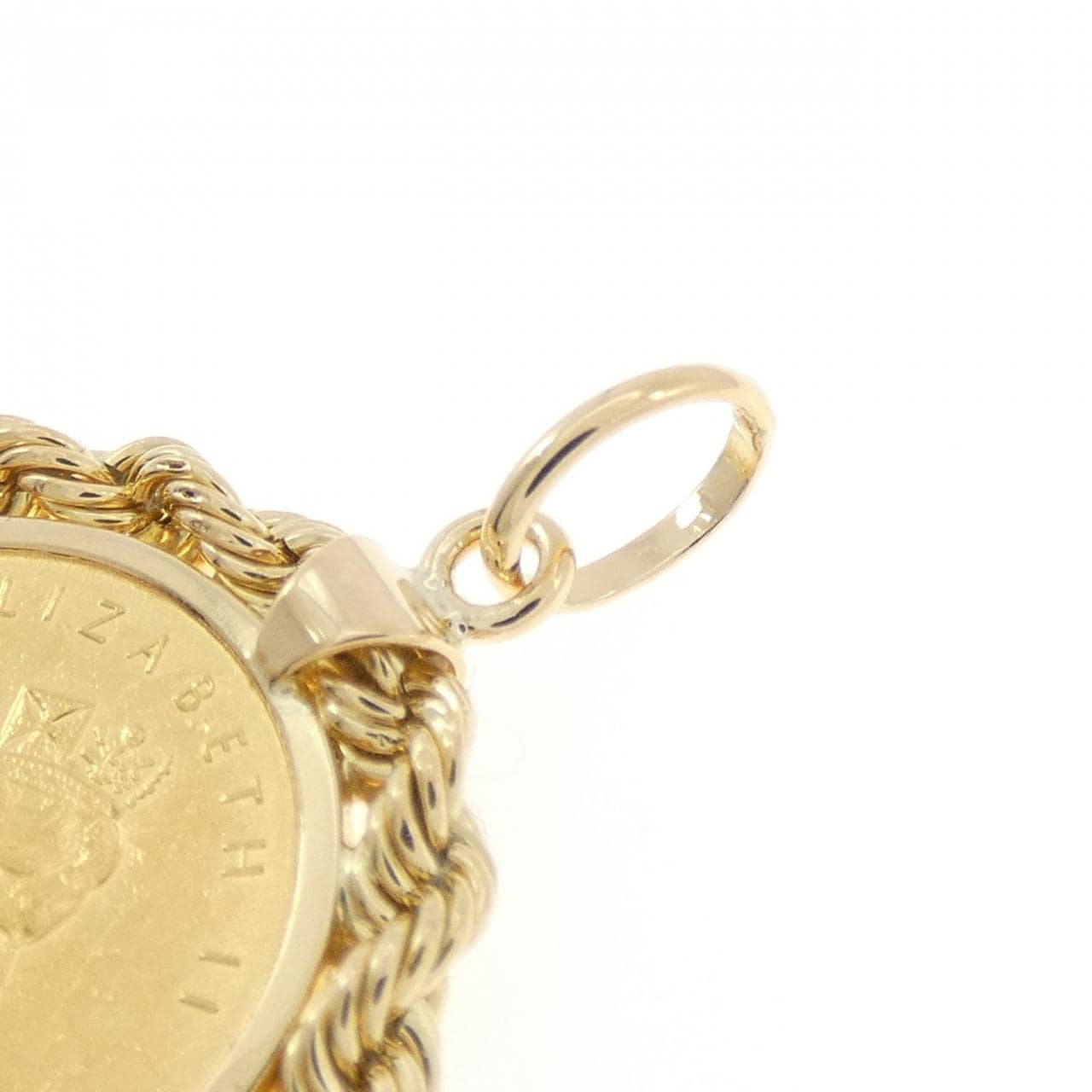 K18YG(枠) コイン ペンダント