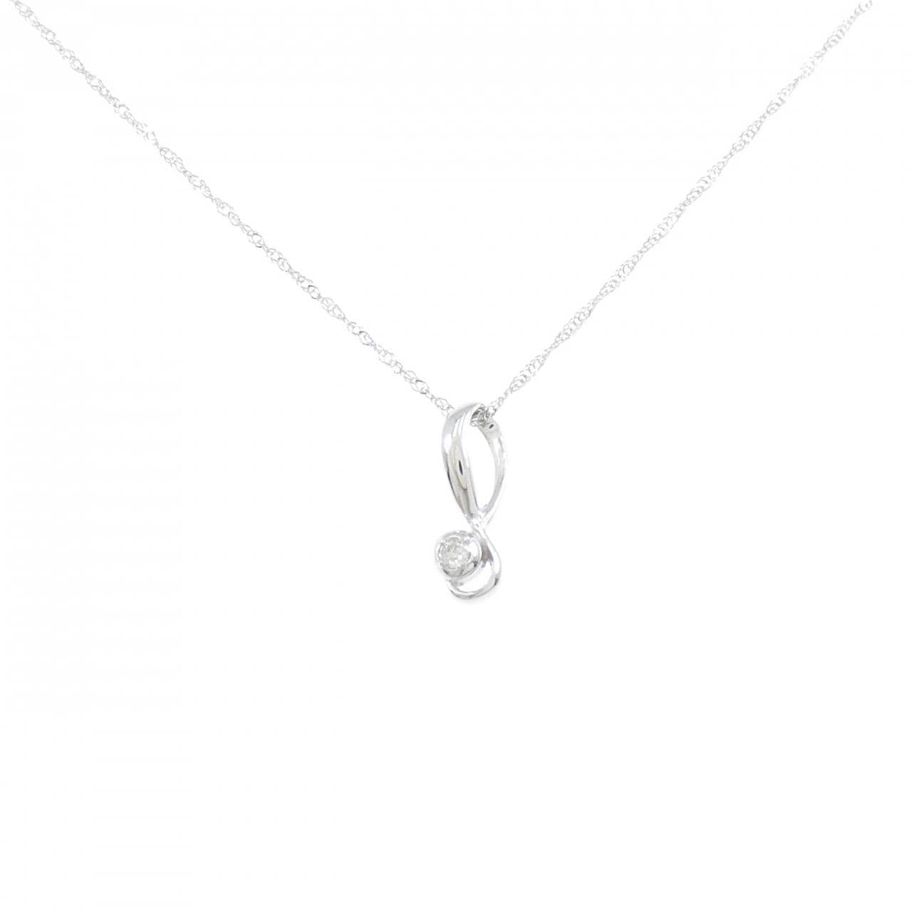 K14WG ダイヤモンド ネックレス 0.02CT