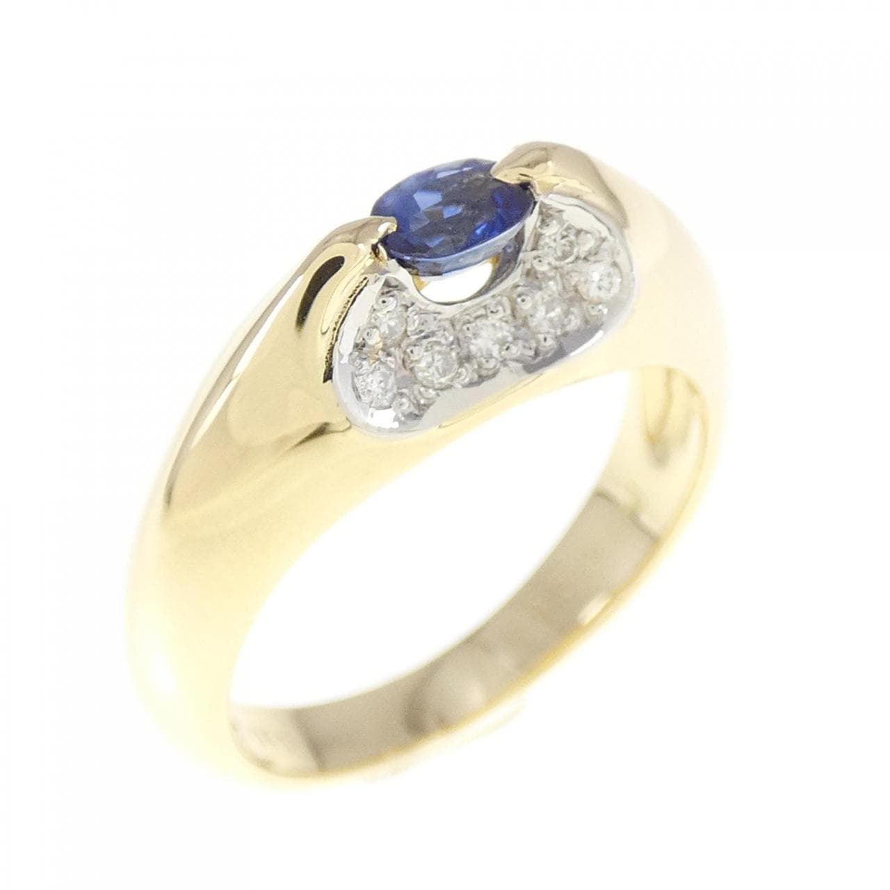 K18YG/PT sapphire ring 0.30CT