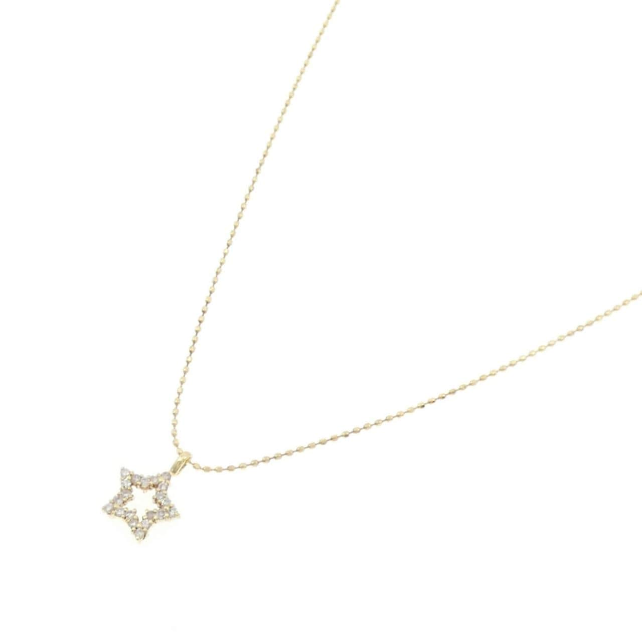 K18YG スター ダイヤモンド ネックレス 0.13CT
