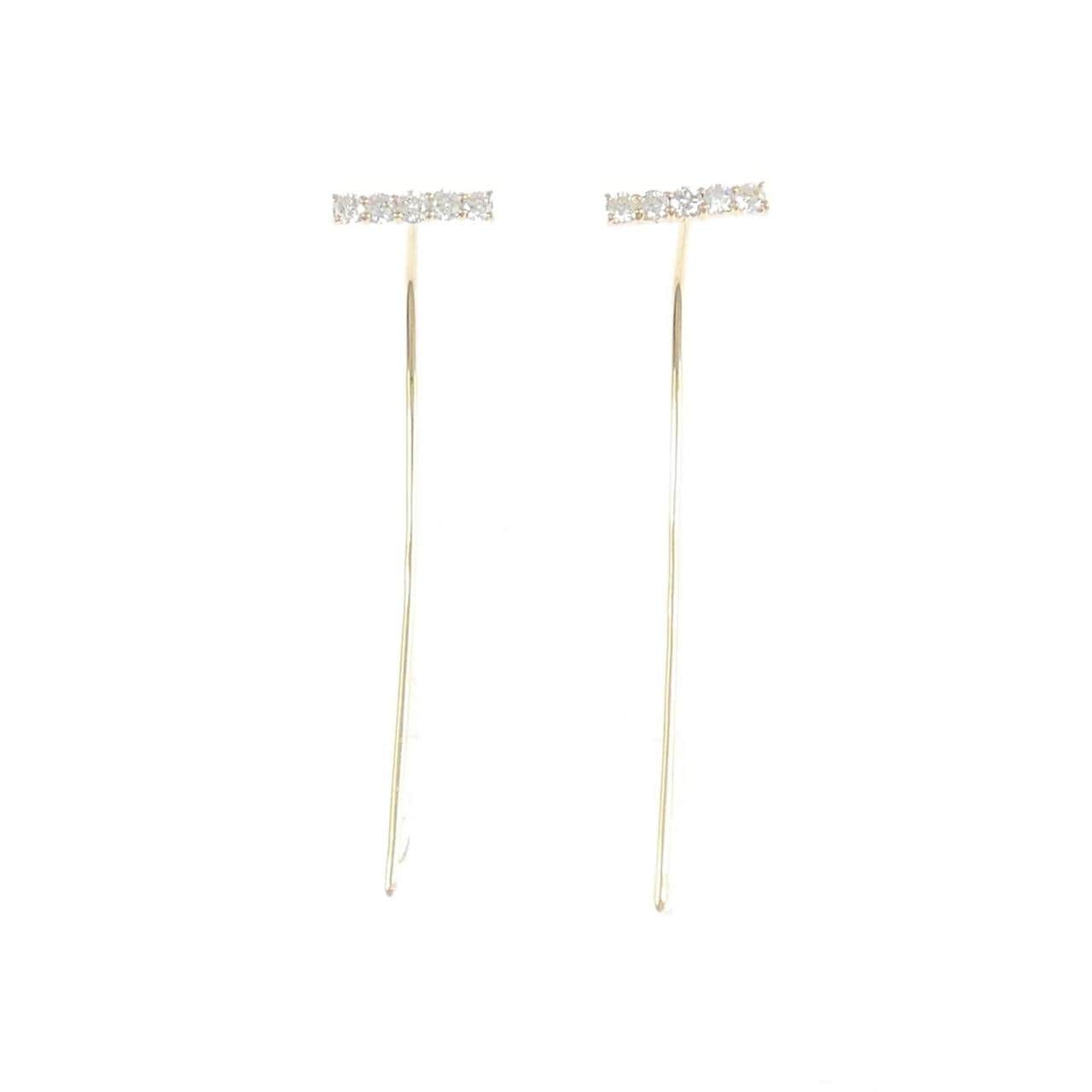 K18YG ダイヤモンド ピアス 0.20CT