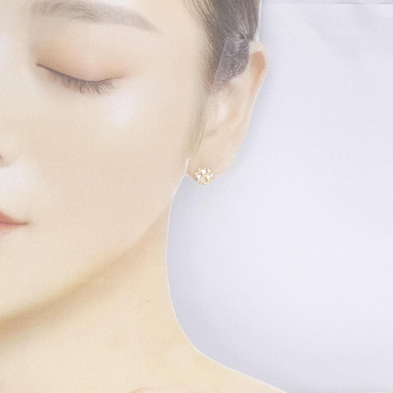 [新品] K18YG 珍珠母貝耳環