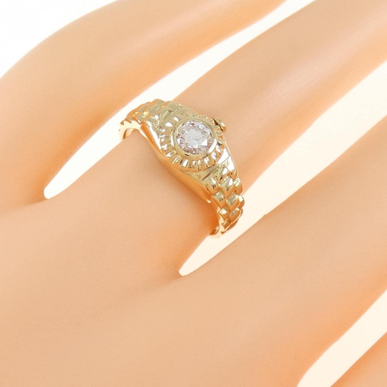750YG ダイヤモンド リング 0.27CT