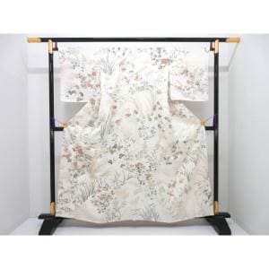 【未使用品】訪問着　友禅金彩加工　刺繍入り