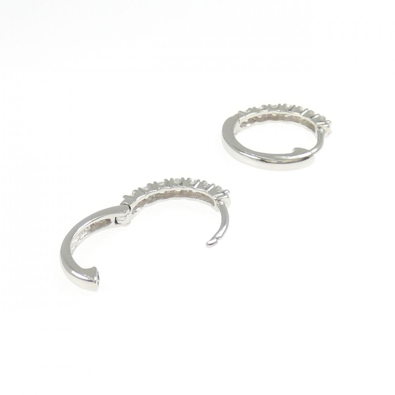 PT900 ダイヤモンド フープ ピアス 0.30CT