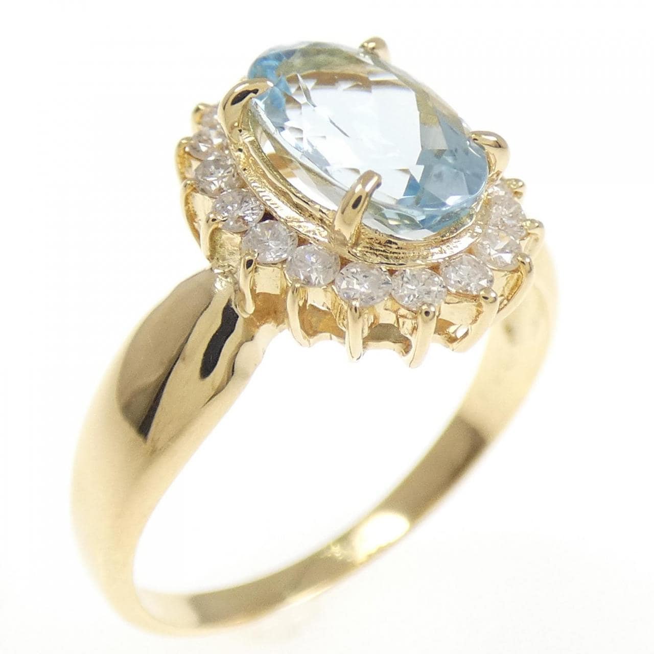 K18YG アクアマリン リング