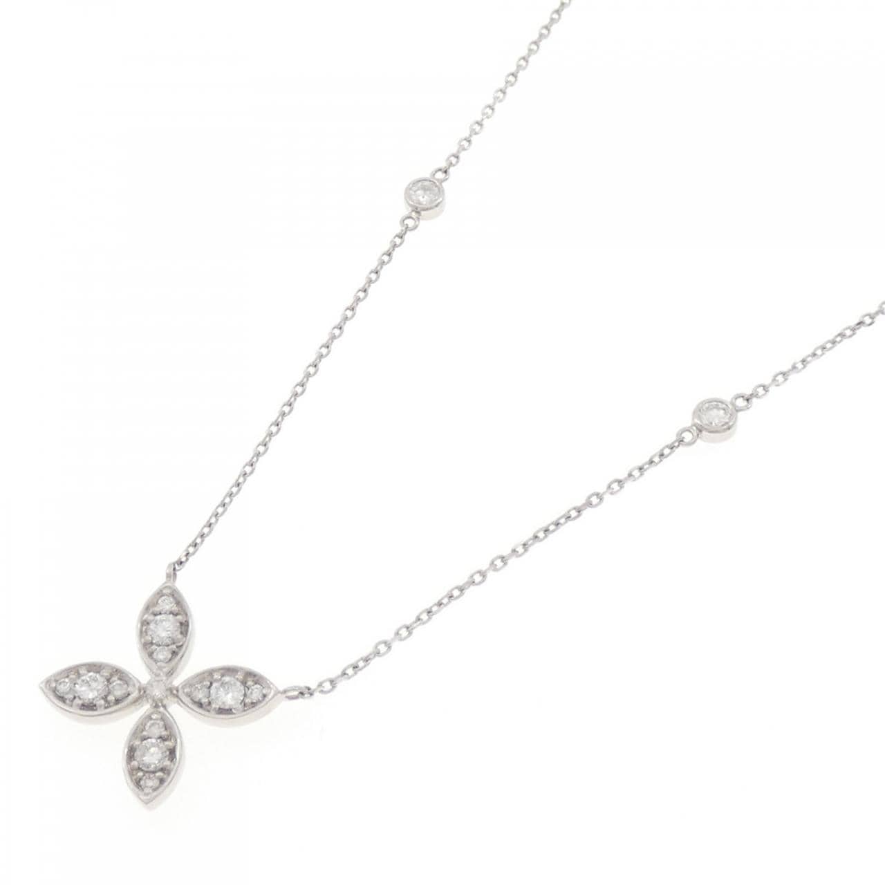 PT フラワー ダイヤモンド ネックレス 0.61CT