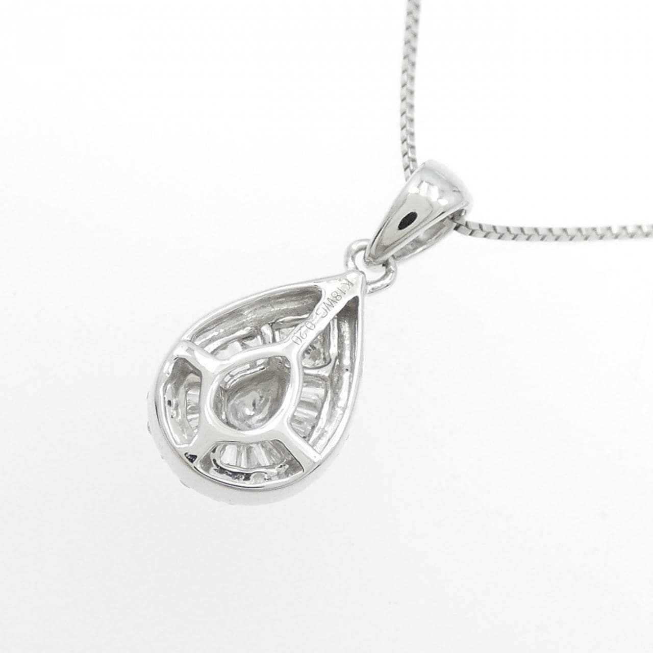 K18WG ダイヤモンド ネックレス 0.20CT