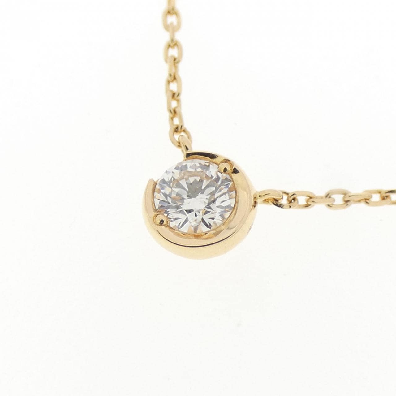 スタージュエリー ムーンセッティング ネックレス 0.10CT