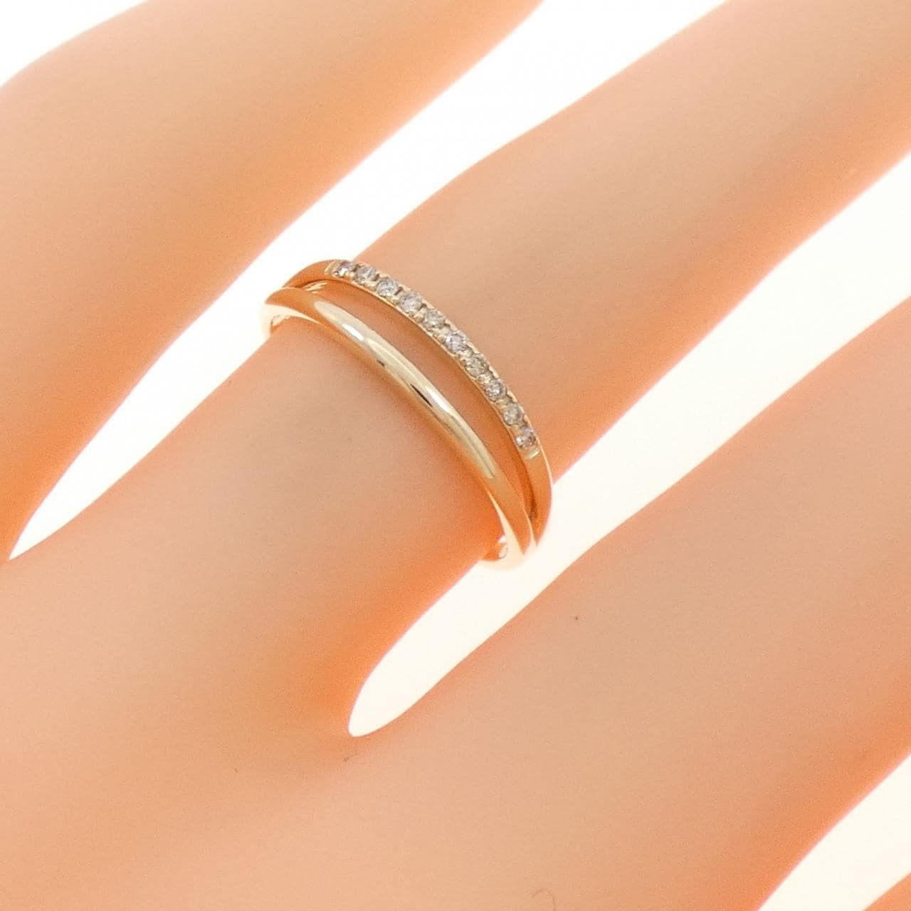 K10YG ダイヤモンド リング 0.05CT