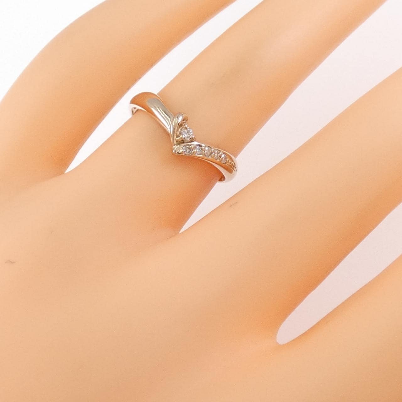 K14PG ダイヤモンド リング 0.08CT