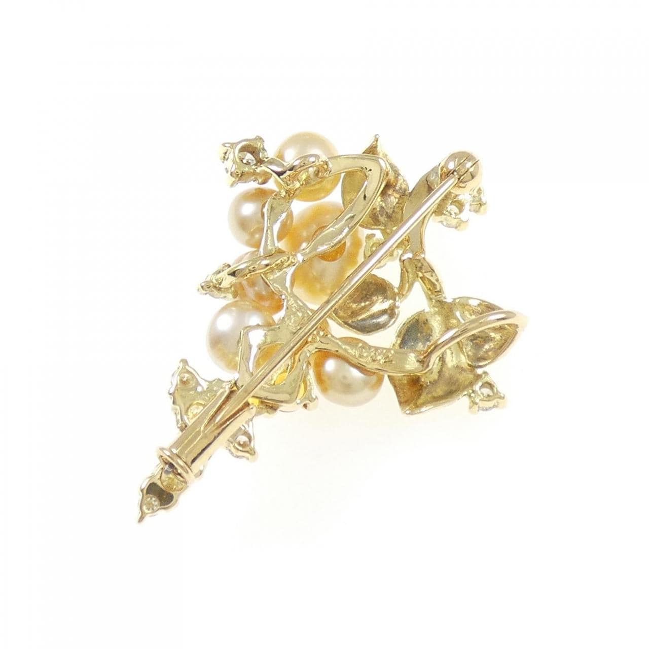 K18YG カラーストーン ブローチ