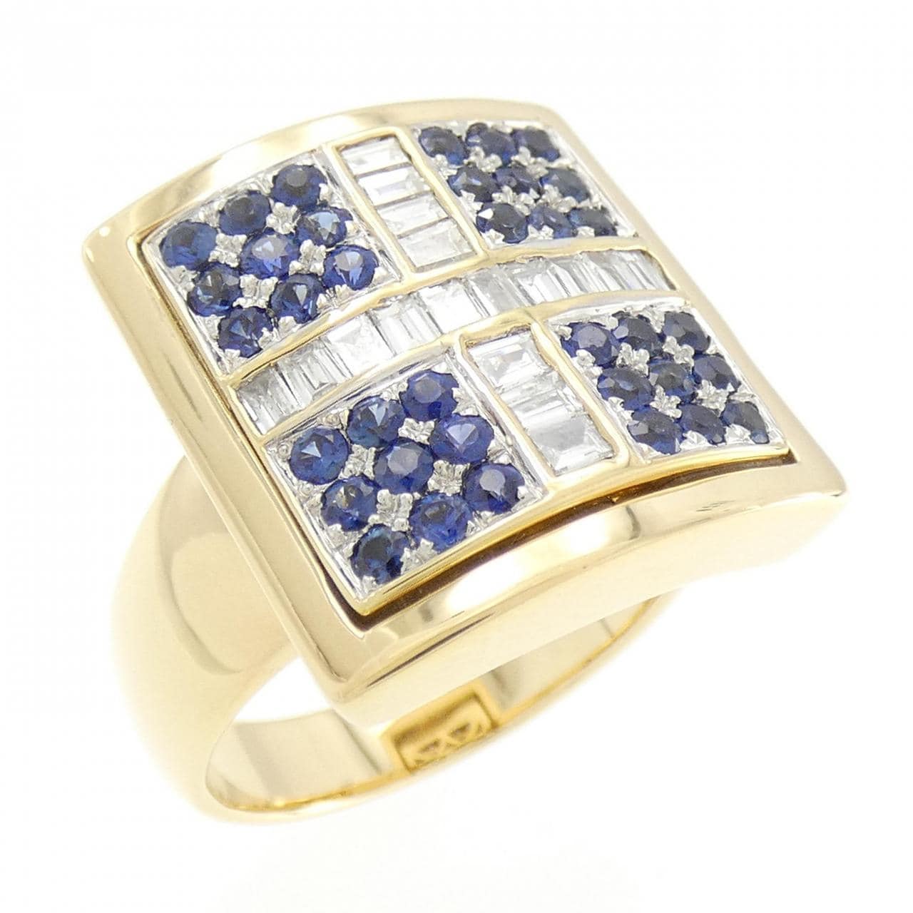 K18YG/K18WG Sapphire Ring 0.91CT