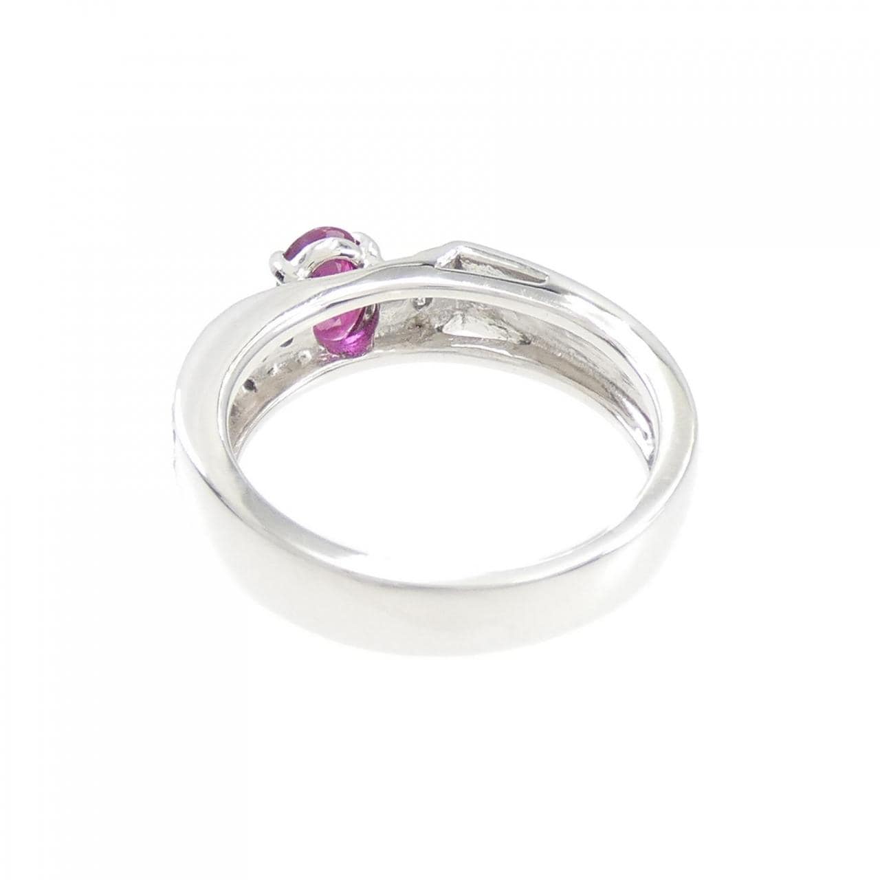 K18WG ルビー リング 0.55CT