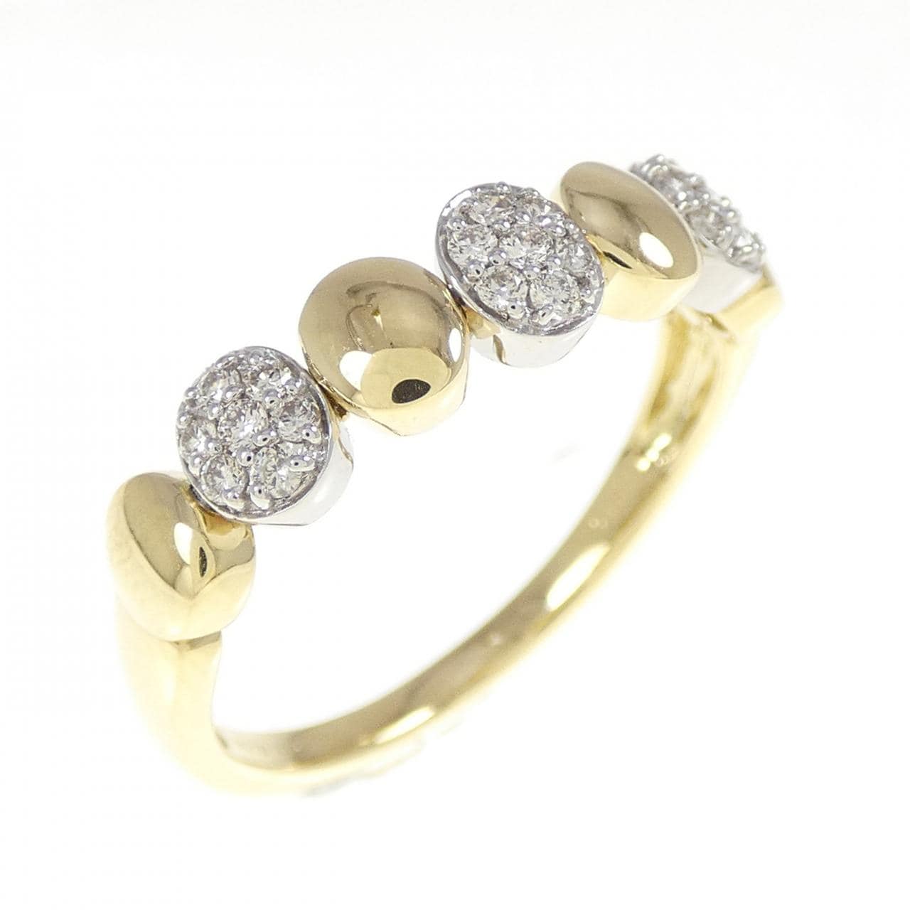 K18YG/PT950 ダイヤモンド リング 0.17CT