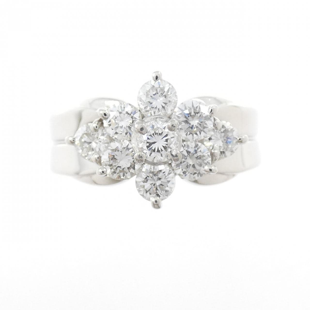 PT900 フラワー ダイヤモンド リング 1.04CT