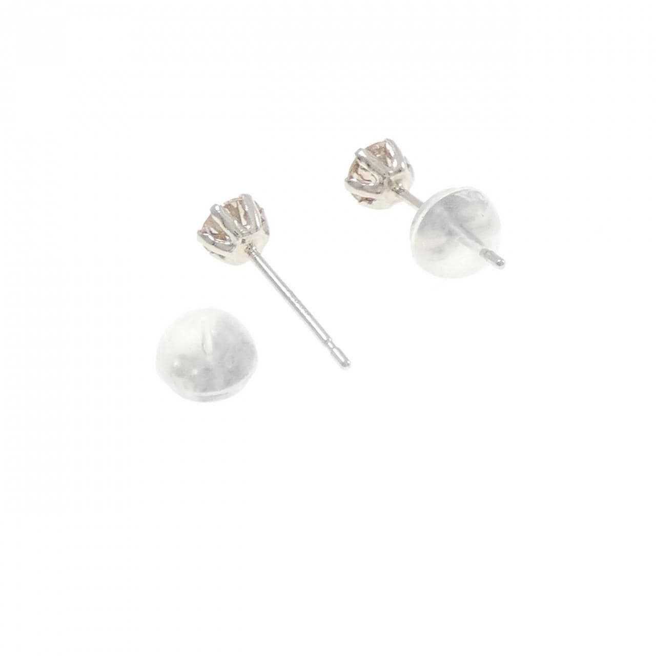 PT900 ソリティア ダイヤモンド ピアス 0.50CT