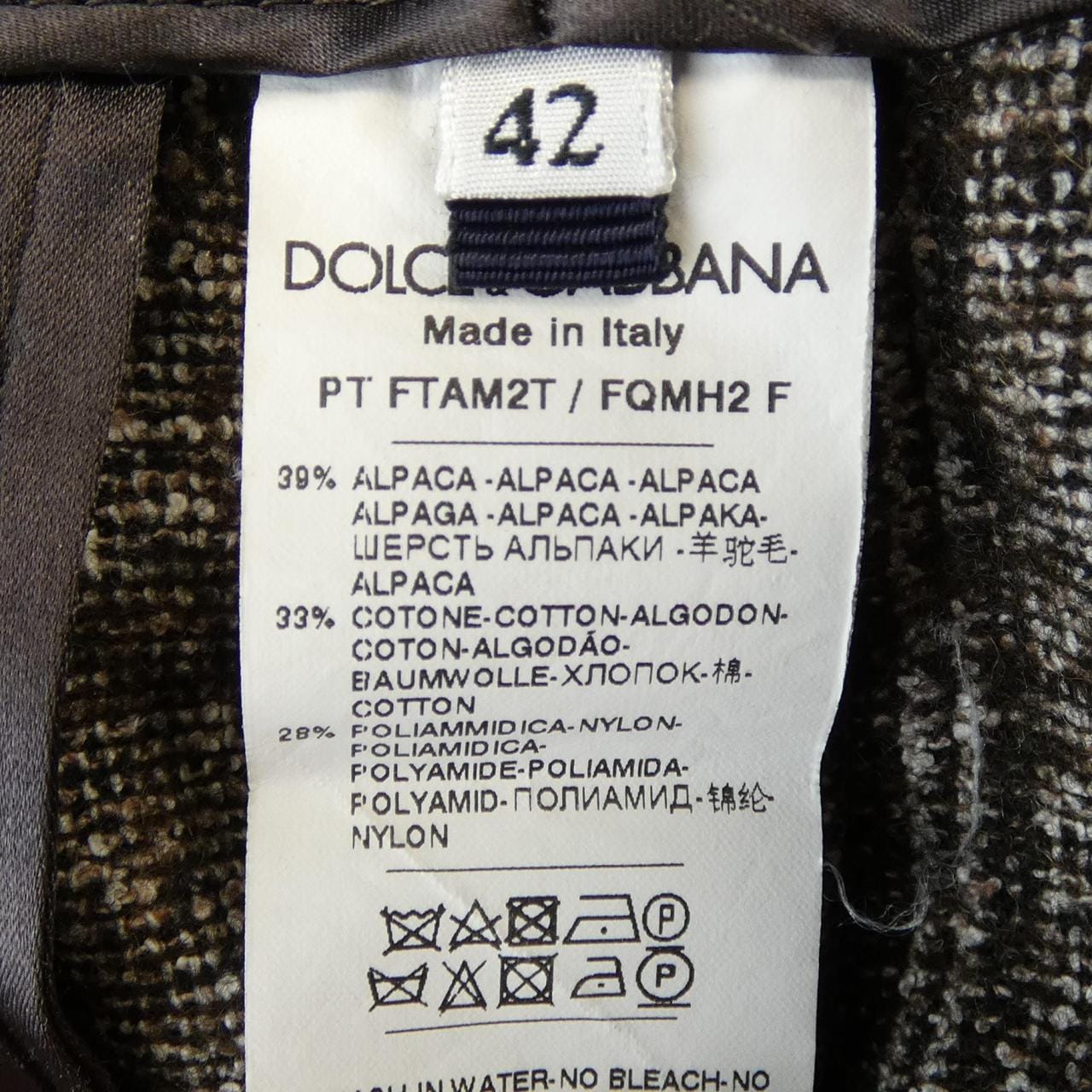 ドルチェアンドガッバーナ DOLCE&GABBANA FTAM2T/FQMH2 パンツ