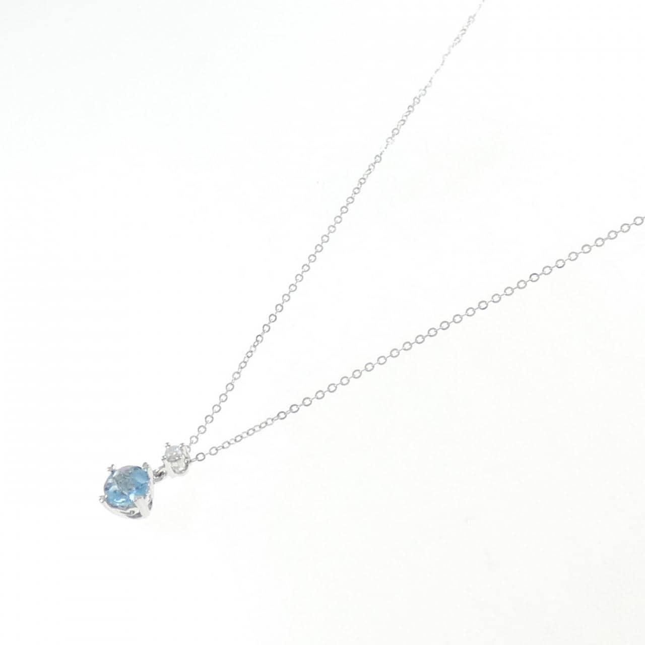 PT Blue Topaz Necklace 0.568CT