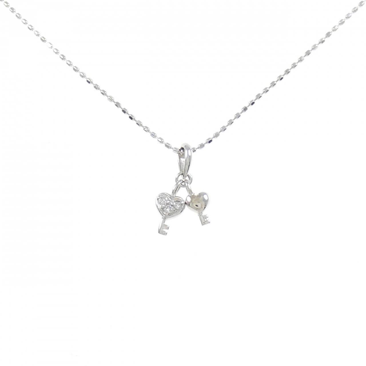 K18WG ダイヤモンド ネックレス 0.02CT