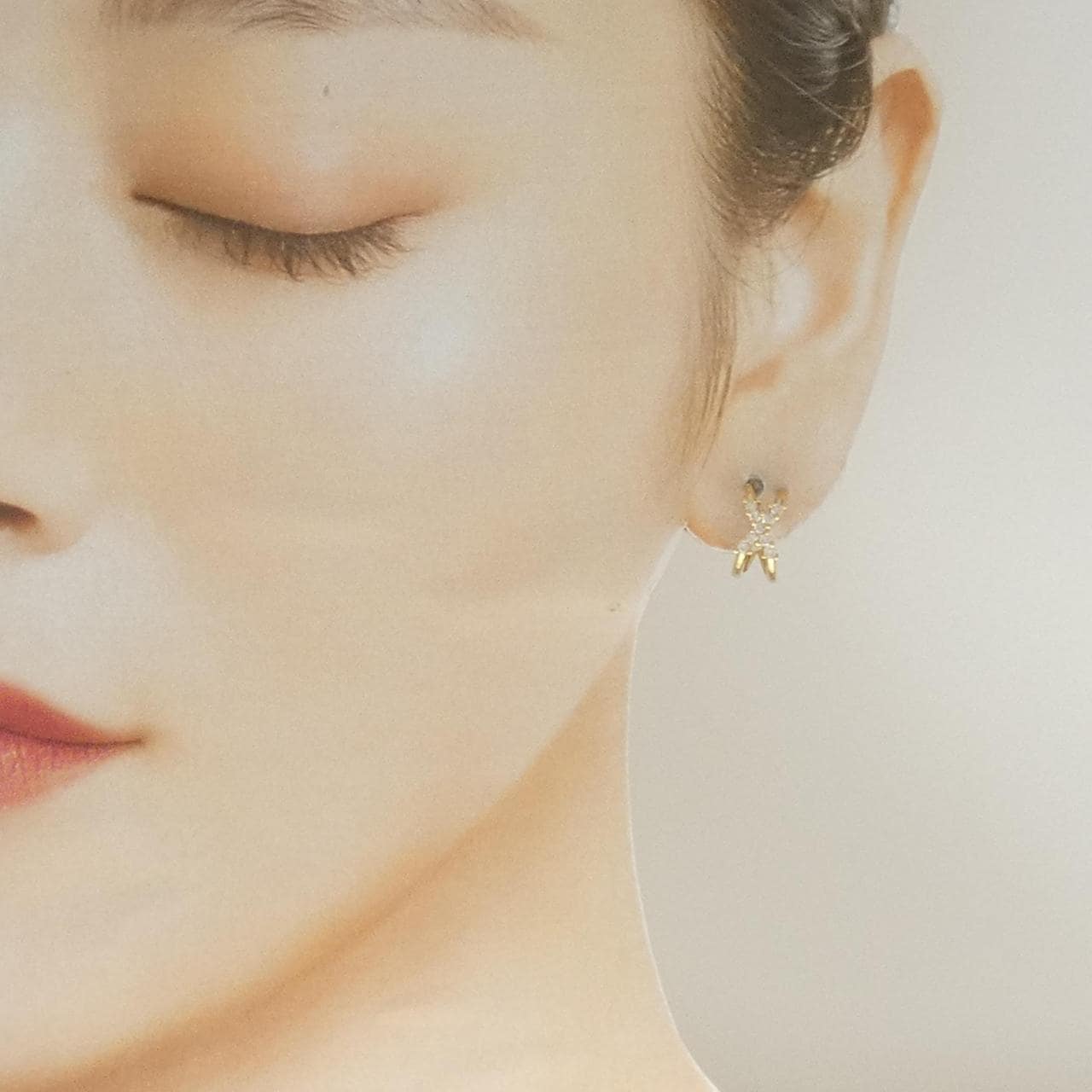 K18YG ダイヤモンド ピアス 0.30CT