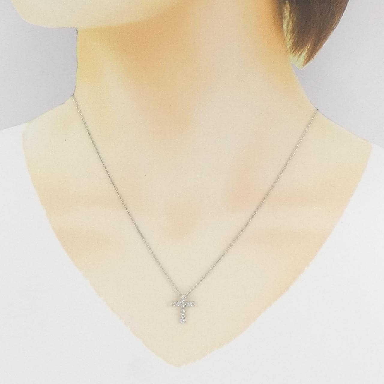 PT クロス ダイヤモンド ネックレス 0.30CT