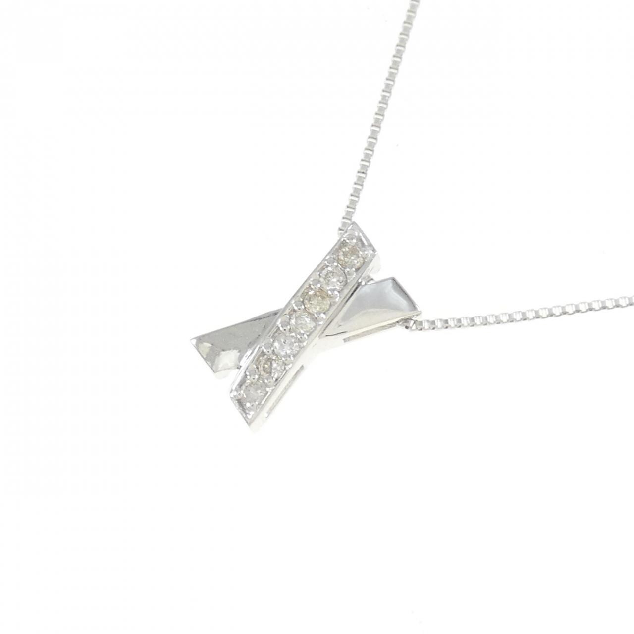 K18WG ダイヤモンド ネックレス 0.07CT
