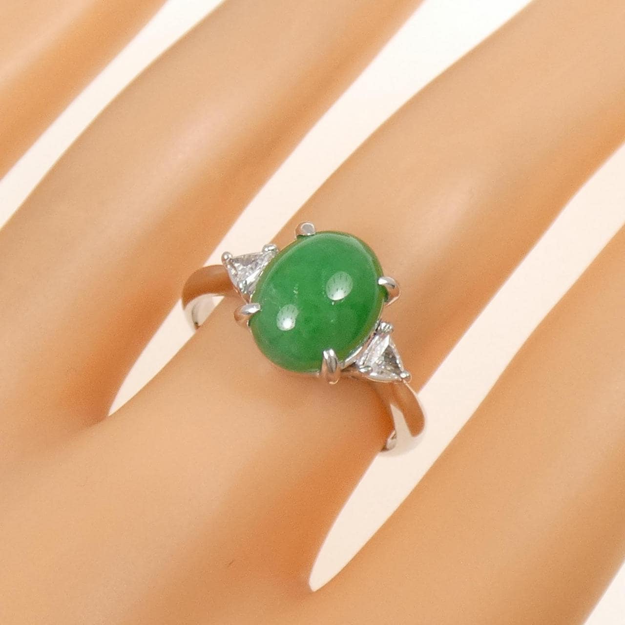 PT900 ヒスイ リング 3.64CT