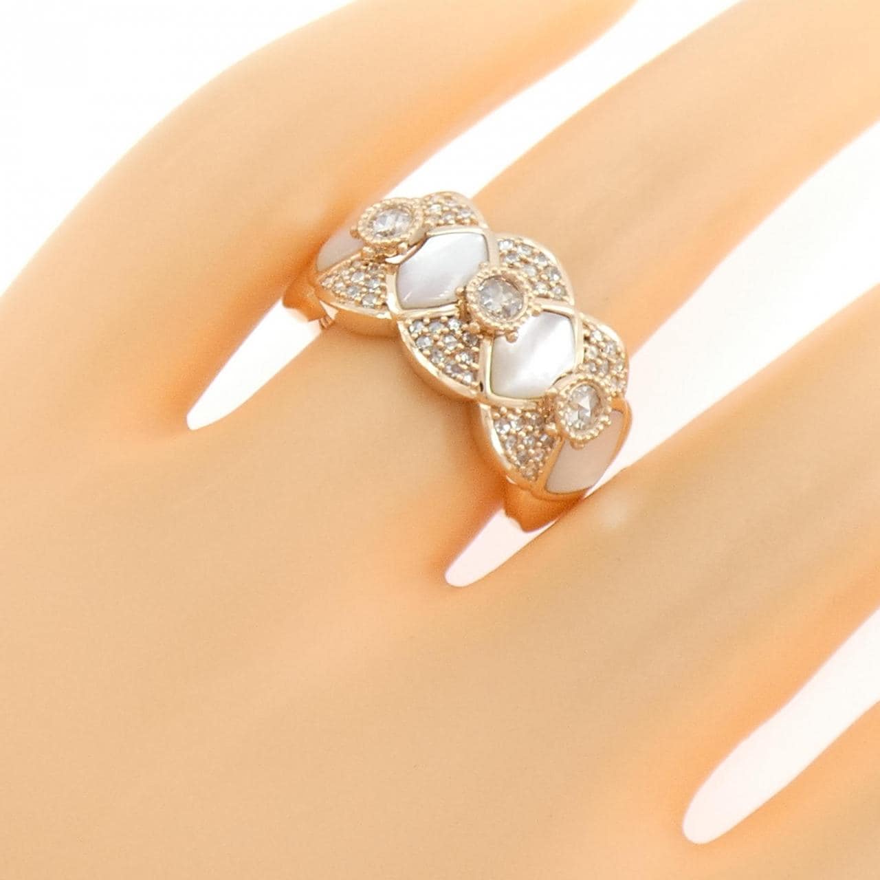 K18PG マザーオブパール リング