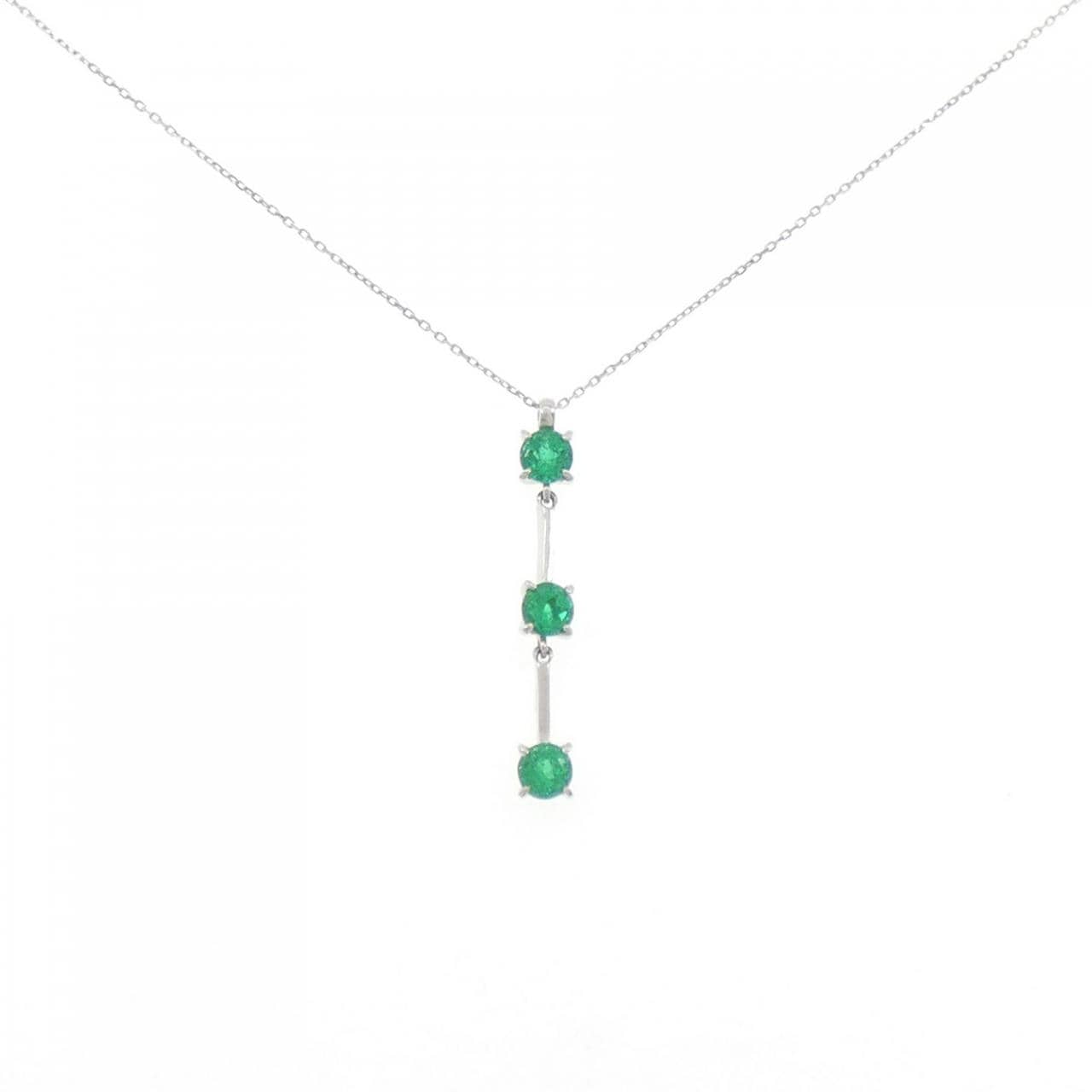 PT900/PT850 エメラルド ネックレス 0.56CT