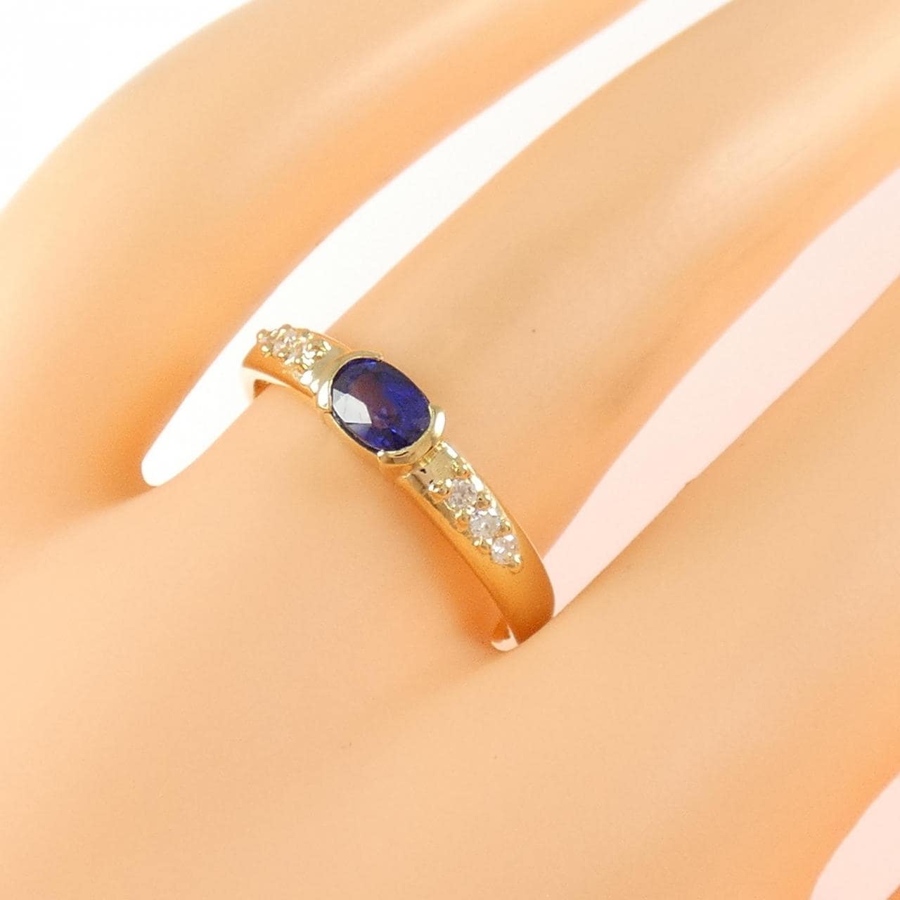K18YG サファイヤ リング 0.462CT